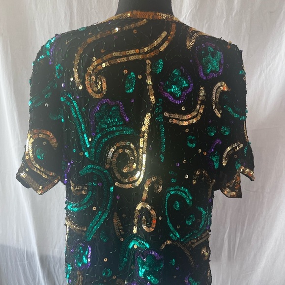 Vibrant Sequin Women's Blouse - Picture 2 of 7